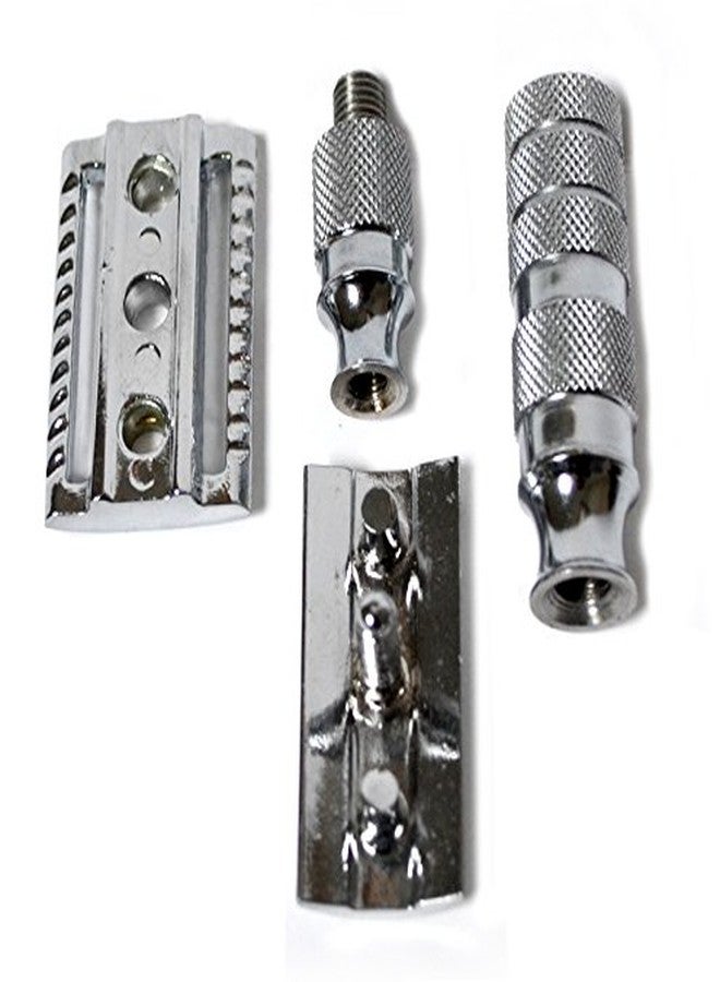 Classic Samurai CS-205 Classic Samurai Travel Double Edge Safety Razor Chrome Plated with Free Leather Case - Image 5